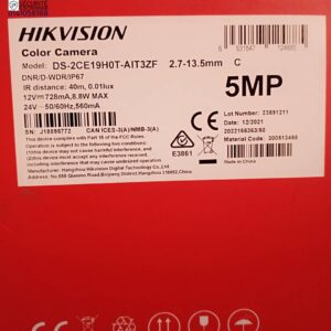 Camera 5mp vari focale hikvision 40m