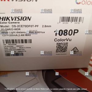 Caméra Colorvu 2mp Hikvision 20m