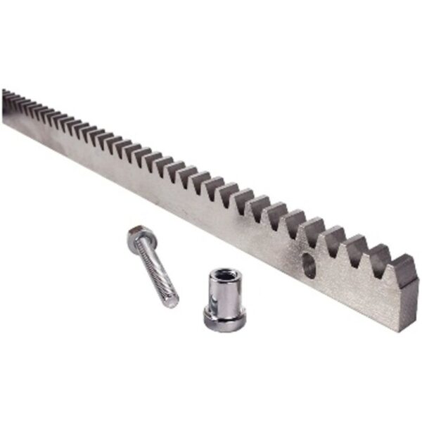 Crémaillère en acier galvanisé 1 m pour motorisation de portail coulissant