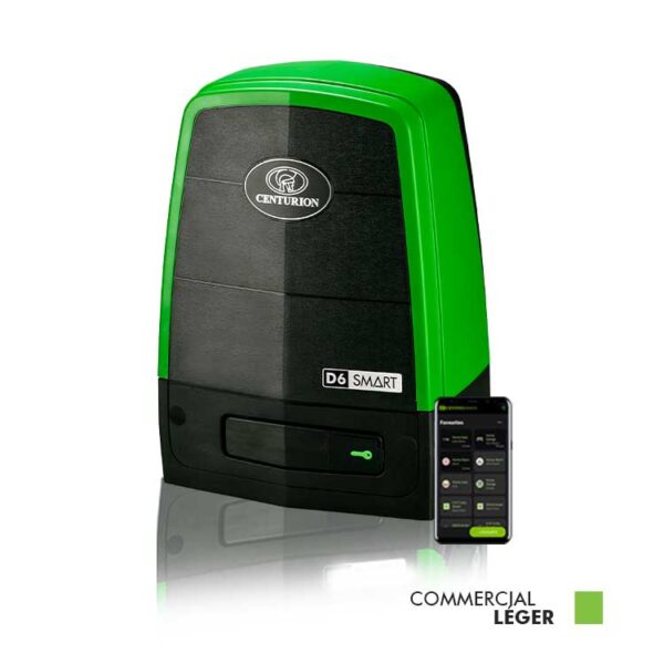 Moteur D6 SMART CENTURION – Motorisation portail coulissant automatique 24V avec batterie