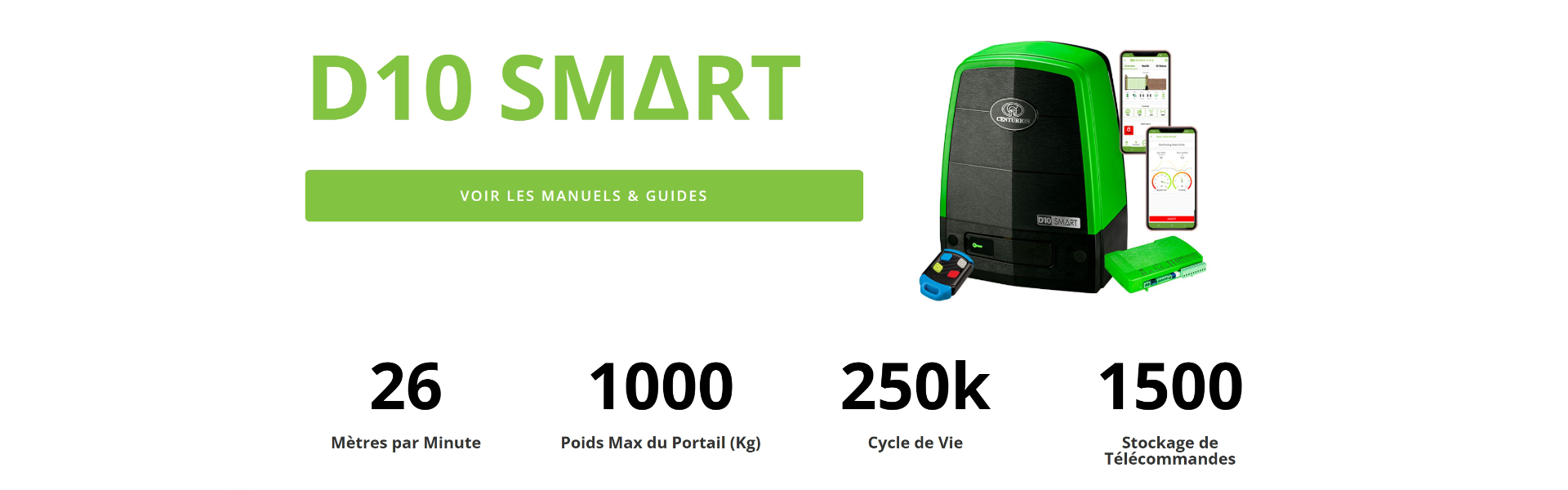 moteur d10 smart centurion